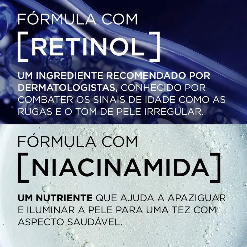 L'Oréal Paris Pressed Laser Revitalift Nachtcreme mit Retinol + Niacidamid Einzeldosis-Format, 50 ml