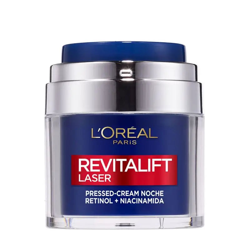 L'Oréal Paris Pressed Laser Revitalift Nachtcreme mit Retinol + Niacidamid Einzeldosis-Format, 50 ml