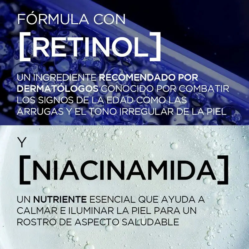 L'Oréal Paris Pressed Laser Revitalift Nachtcreme mit Retinol + Niacidamid Einzeldosis-Format, 50 ml