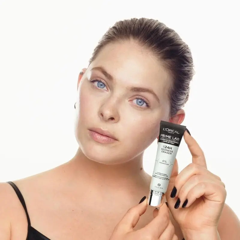 L'Oréal Paris Prime Lab Anti-Rötungen, 24H Rötungen Korrektur mit Niacinamid
