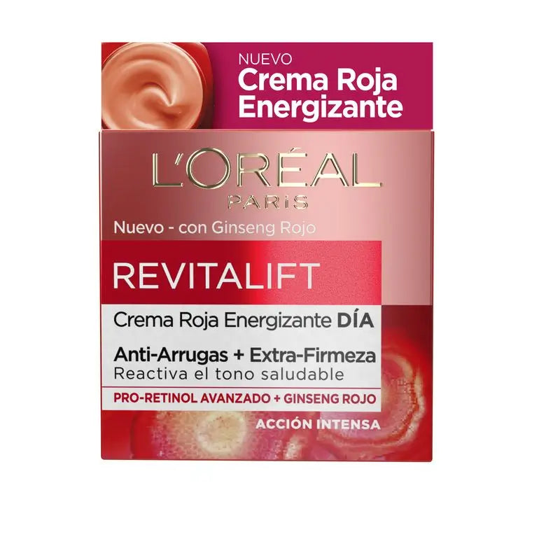 L'Oréal Paris Revitalift Energising Red Tagescreme - mit rotem Ginseng - 50 ml