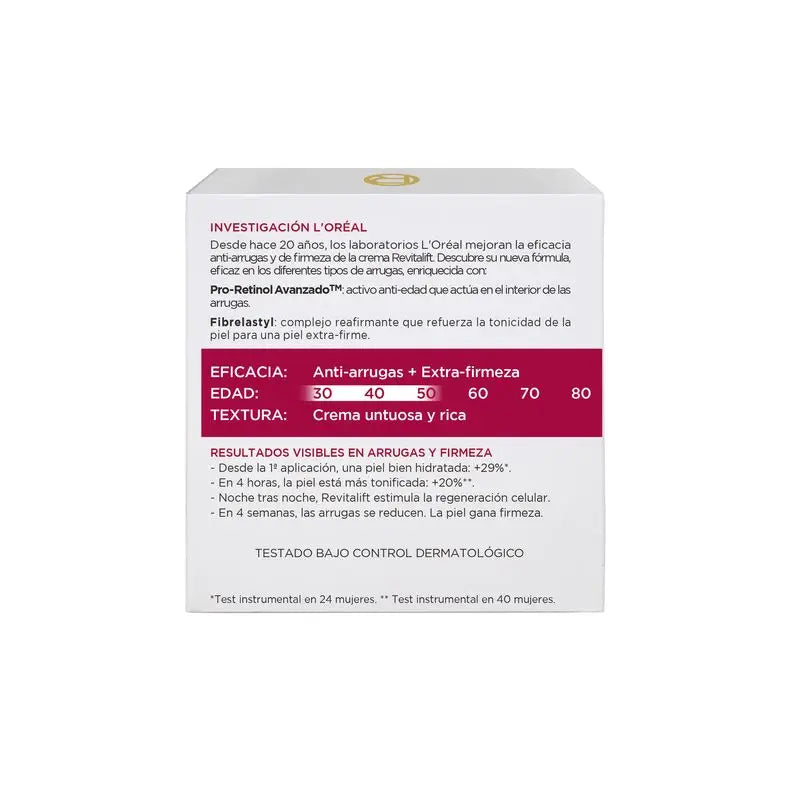 L'Oréal Paris Revitalift Anti-Falten-Nachtcreme - Mit Pro-Retinol - 50 Ml