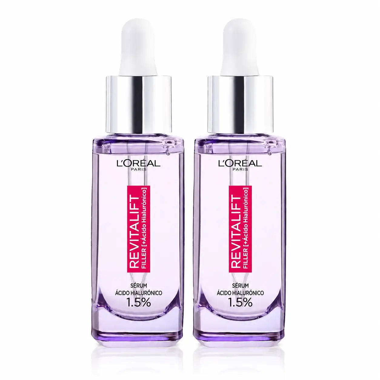 L'Oréal Paris Revitalift Filler Anti-Falten-Filler Serum-1,5% reine Hyaluronsäure, Packung 2