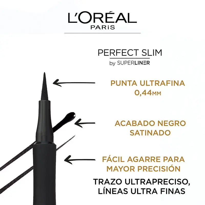 L'Oréal Paris Super Liner Perfect Slim Grey Ultrapräziser flüssiger Eyeliner