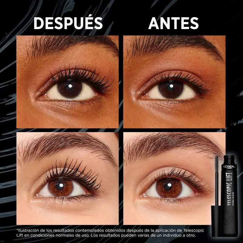 L'Oréal Paris Telescopic Extra Black Mascara +5Mm Länge.