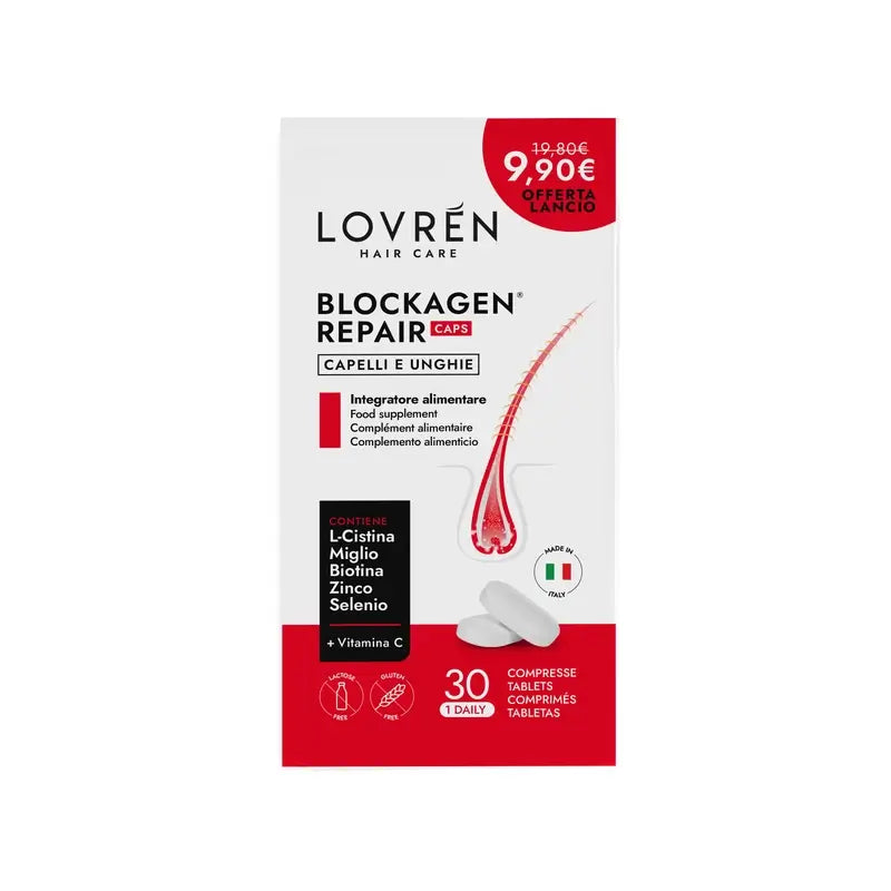 Lovrén Hair Care Blockagen Repair Caps Nahrungsergänzungsmittel, 30 Kapseln