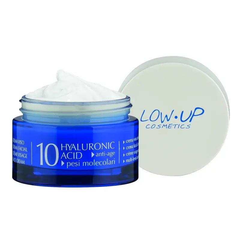 Low Up Anti-Aging-Gesichtscreme mit Hyaluronsäure 10 PM, 50 ml