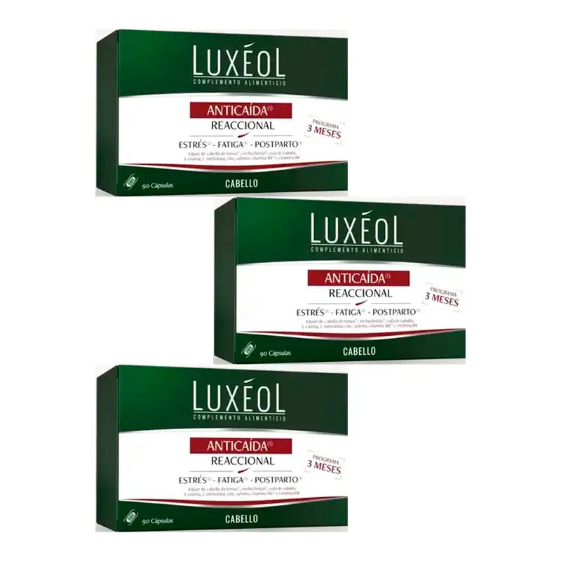 Luxeol Anticaida Reaccional, Packung 3 x 90 Tabletten