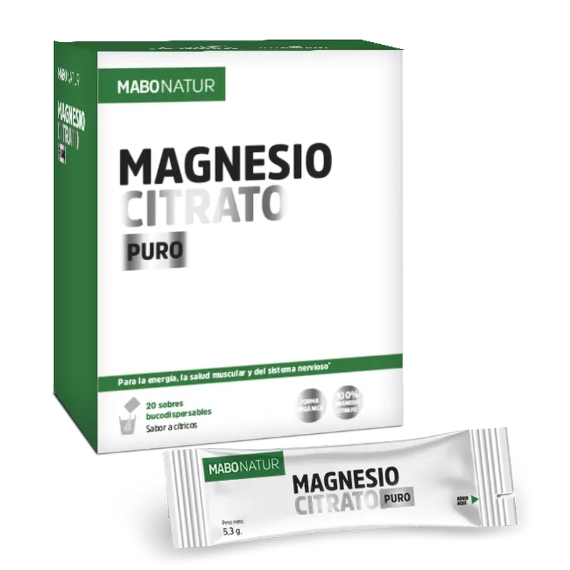 Mabonatur Magnesiumcitrat Rein, 20 Portionsbeutel