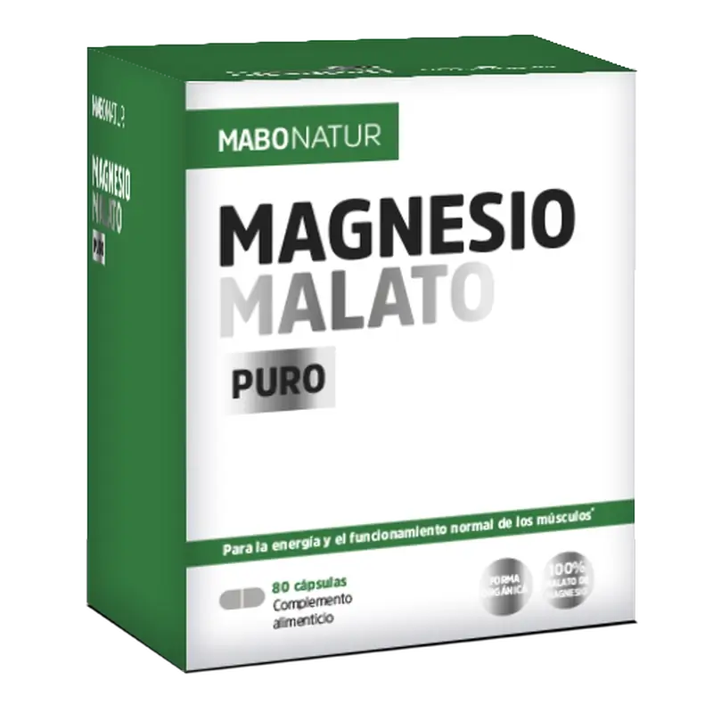 Mabonatur Reines Magnesium Malat, 80 Kapseln