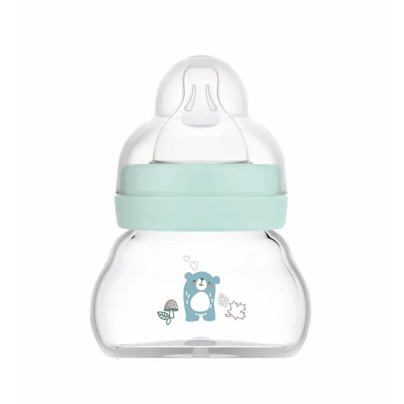 Mam Baby Crystal Babyflasche Wohlfühlen Matt Blau, 90Ml