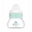 Mam Baby Crystal Babyflasche Wohlfühlen Matt Blau, 90Ml