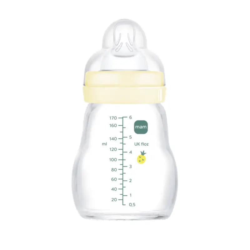 Mam Baby Babyflasche Crystal Feel Good Neutral Matt, 170Ml