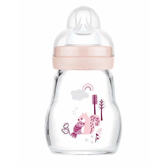 Mam Baby Crystal Babyflasche Wohlfühlen Matt Rosa, 170Ml