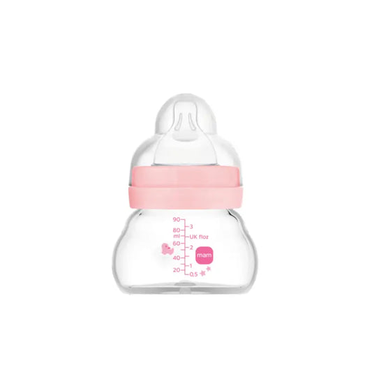 Mam Baby Crystal Babyflasche Wohlfühlen Matt Rosa, 90Ml