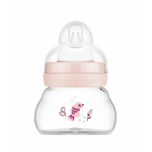 Mam Baby Crystal Babyflasche Wohlfühlen Matt Rosa, 90Ml