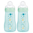 Mam Baby Easy Active Babyflasche Hellblau, 2X270Ml
