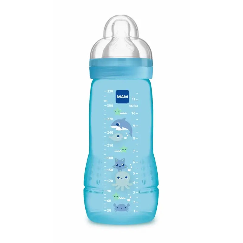 Mam Baby Easy Active Babyflasche Hellblau, 330Ml