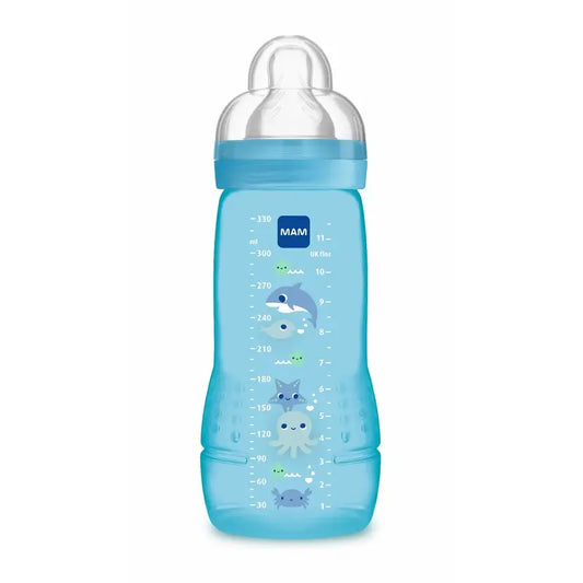 Mam Baby Easy Active Babyflasche Hellblau, 330Ml