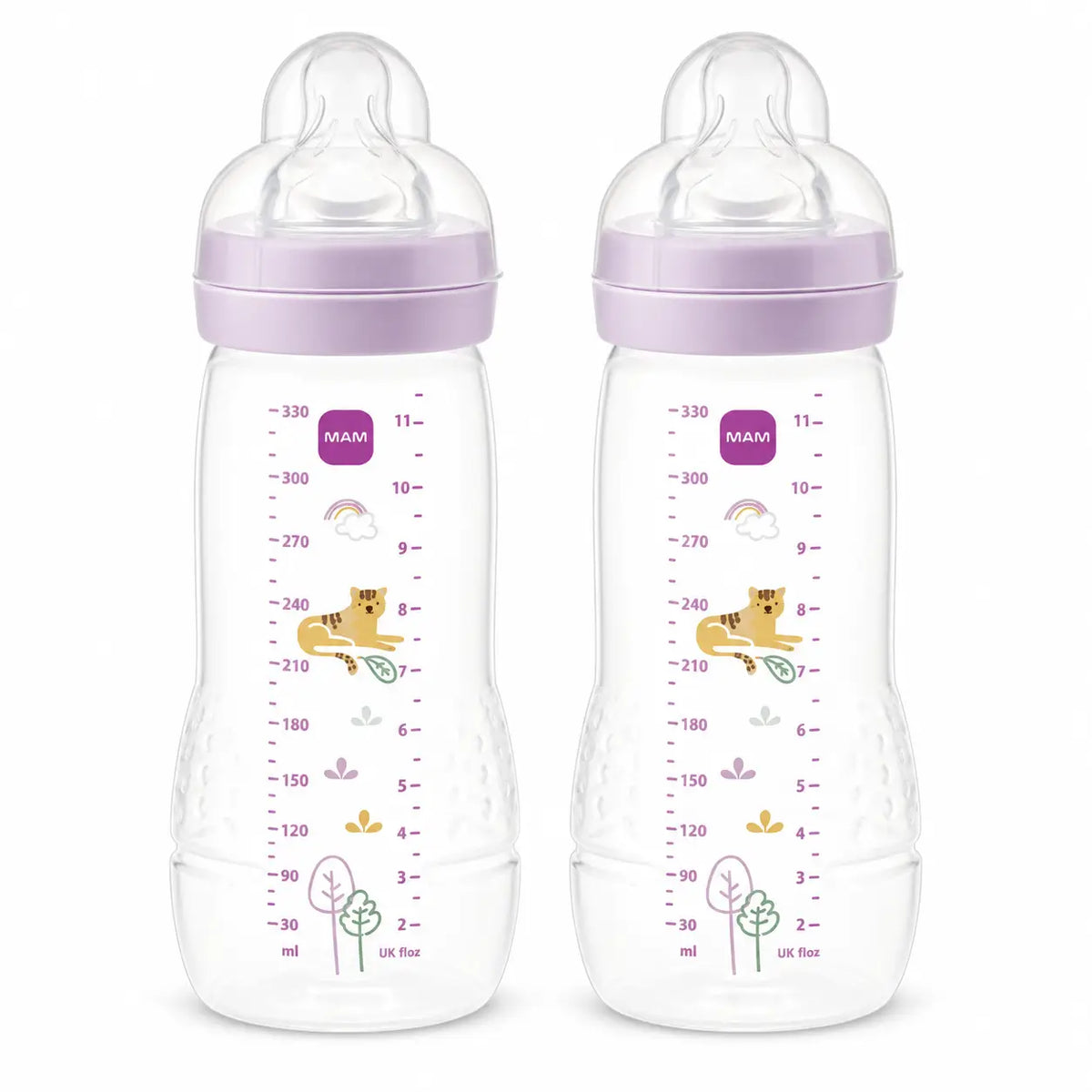 Mam Baby Easy Active Babyflasche Hellrosa, 2X330Ml