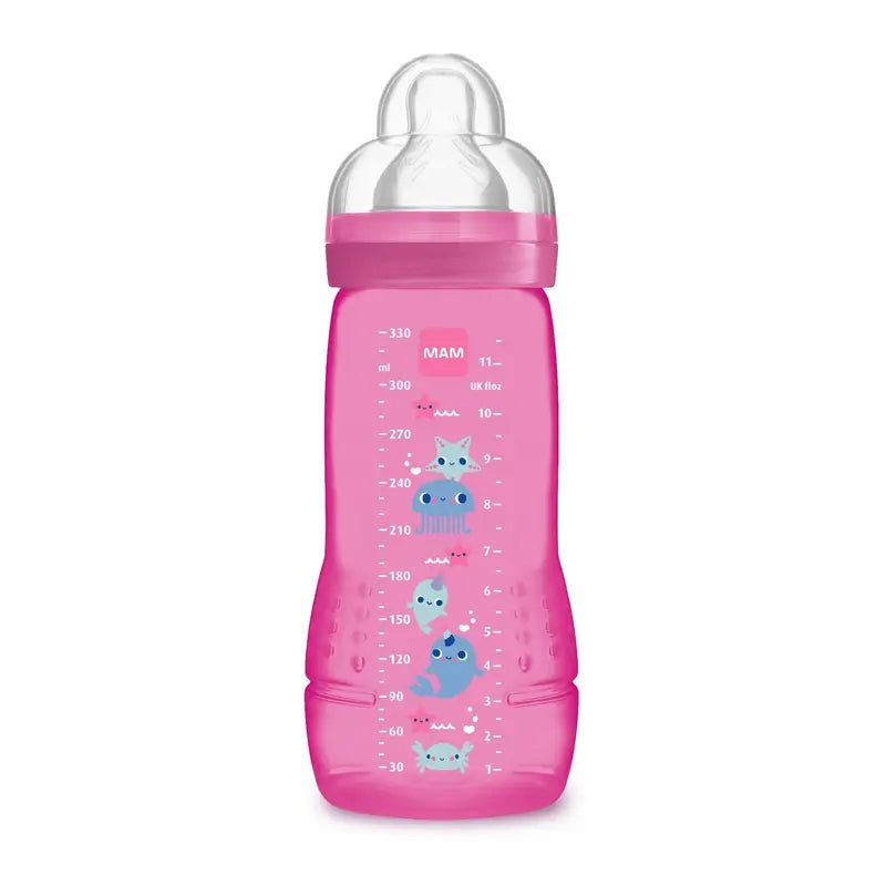 Mam Baby Easy Active Babyflasche Hellrosa, 330Ml