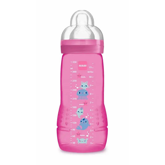 Mam Baby Easy Active Babyflasche Hellrosa, 330Ml