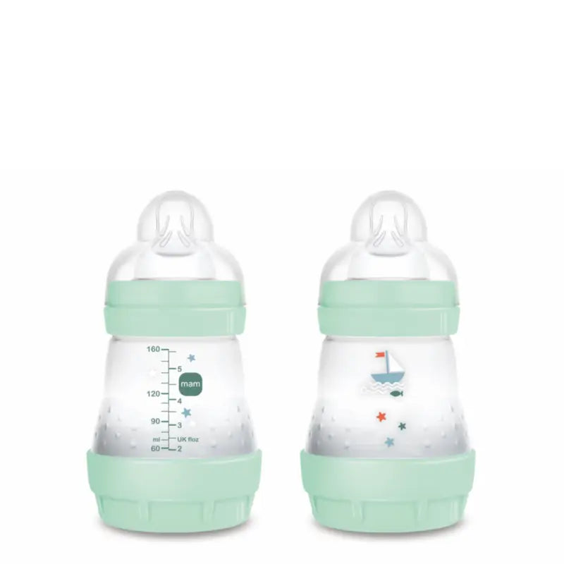 Mam Baby Easy Start Anti-Kolik-Flasche Hellblau, 2X160Ml