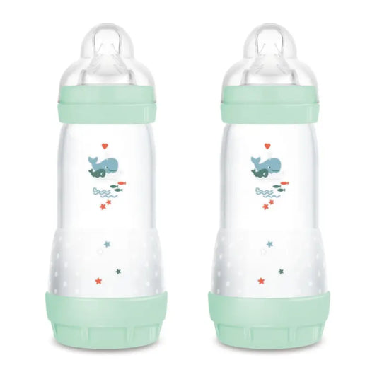 Mam Baby Easy Start Anti-Kolik-Flasche Hellblau, 2X320Ml