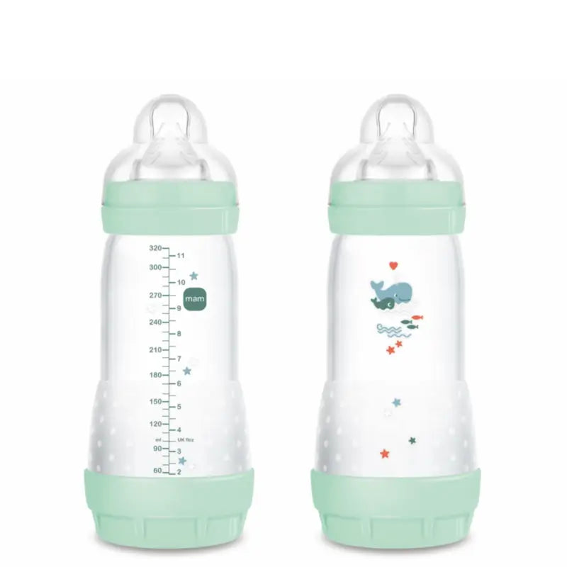 Mam Baby Easy Start Anti-Kolik-Flasche Hellblau, 2X320Ml