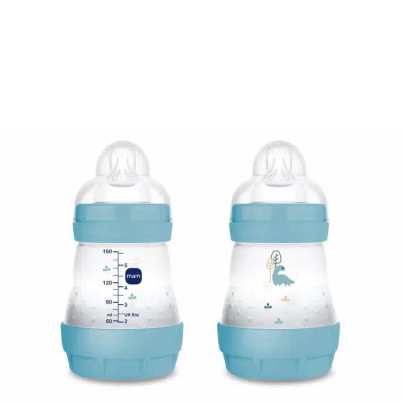 Mam Baby Easy Start Anti-Colic Flasche Blau Matt, 2X160Ml