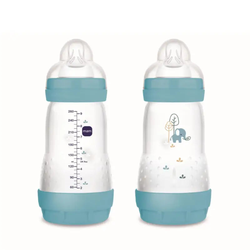 Mam Baby Easy Start Anti-Kolik-Flasche Blau Matt, 2X260Ml