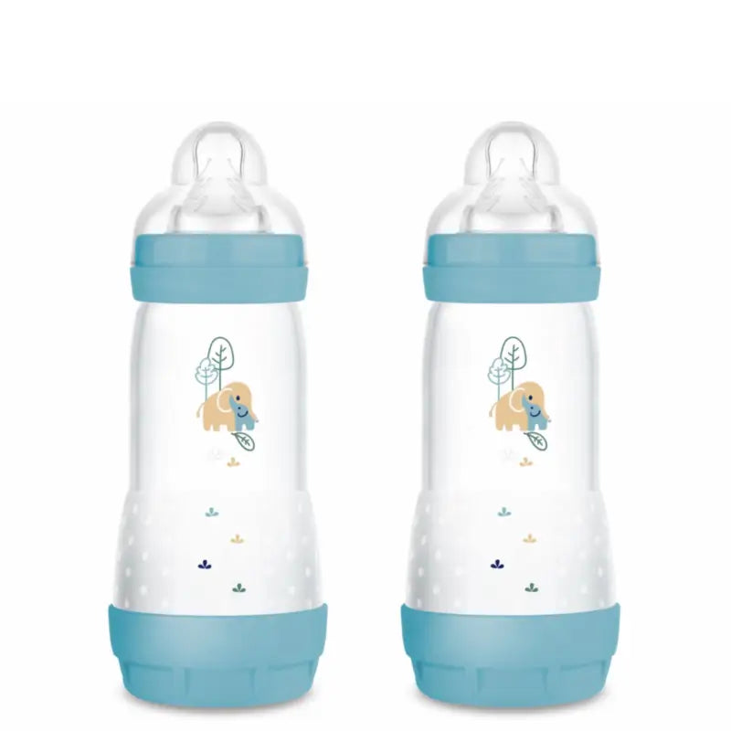 Mam Baby Easy Start Anti-Colic Flasche Blau Matt, 2X320Ml