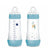 Mam Baby Easy Start Anti-Colic Flasche Blau Matt, 2X320Ml