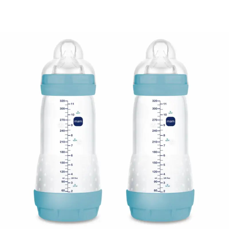 Mam Baby Easy Start Anti-Colic Flasche Blau Matt, 2X320Ml