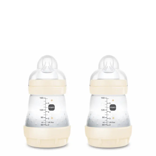 Mam Baby Easy Start Neutral Anti-Colic Flasche glänzend, 2X160Ml