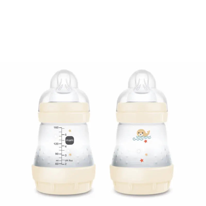 Mam Baby Easy Start Neutral Anti-Colic Flasche glänzend, 2X160Ml