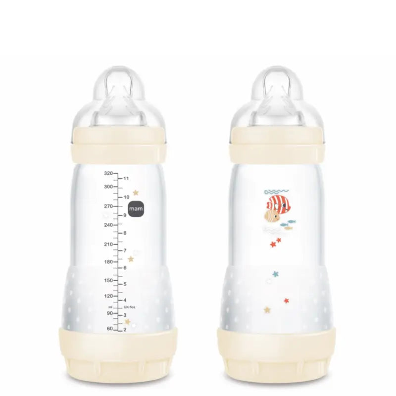 Mam Baby Easy Start Neutral Anti-Colic Flasche glänzend, 2X320Ml