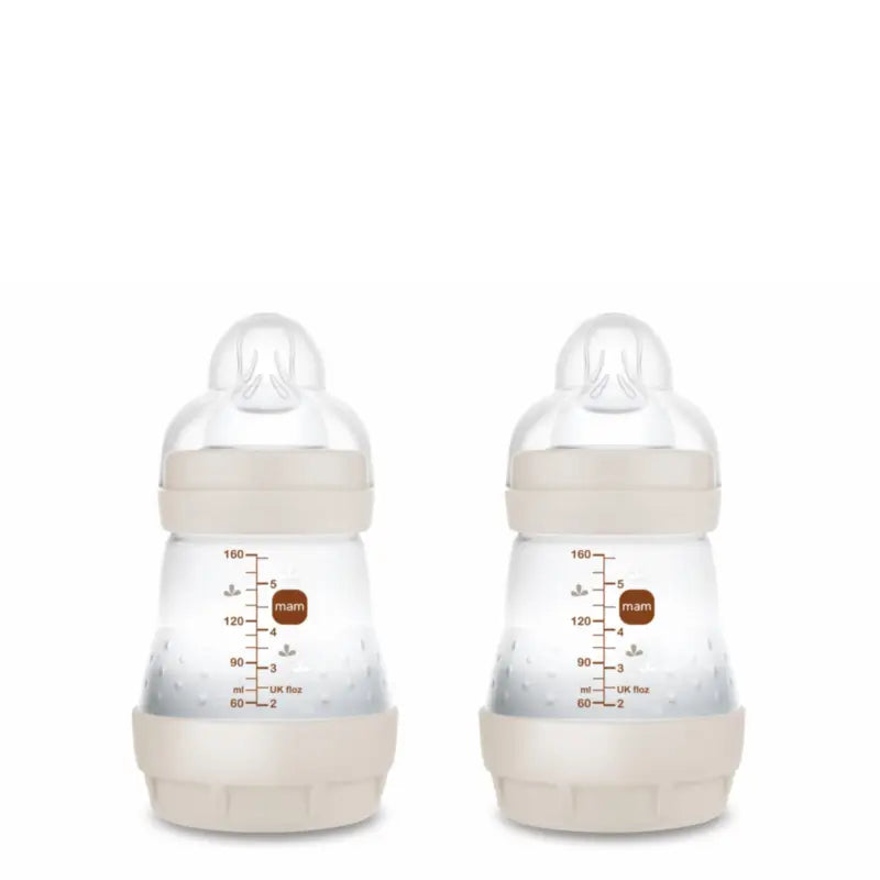 Mam Baby Easy Start Anti-Colic Babyflasche Neutral Matt, 2X160Ml