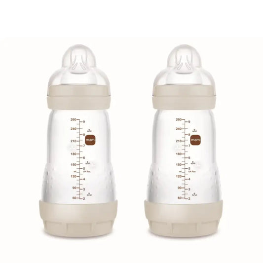 Mam Baby Easy Start Neutral Matt Anti-Colic Flasche, 2X260Ml