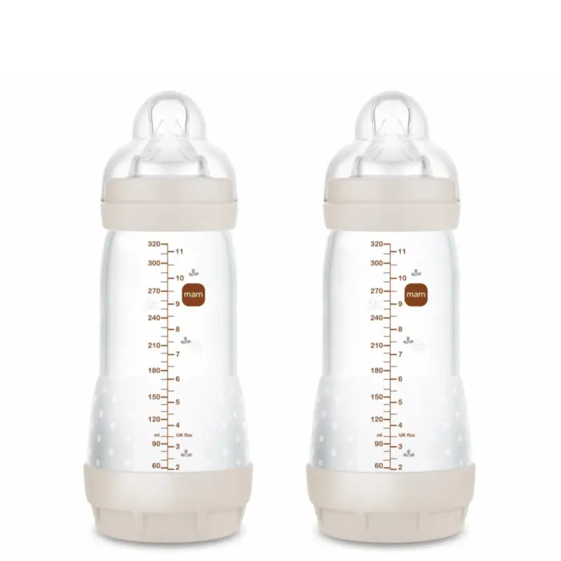 Mam Baby Easy Start Neutral Matt Anti-Colic Babyflasche, 2X320Ml