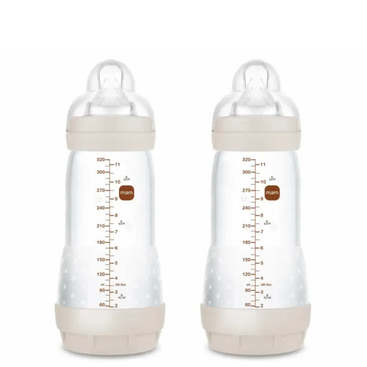 Mam Baby Easy Start Neutral Matt Anti-Colic Babyflasche, 2X320Ml