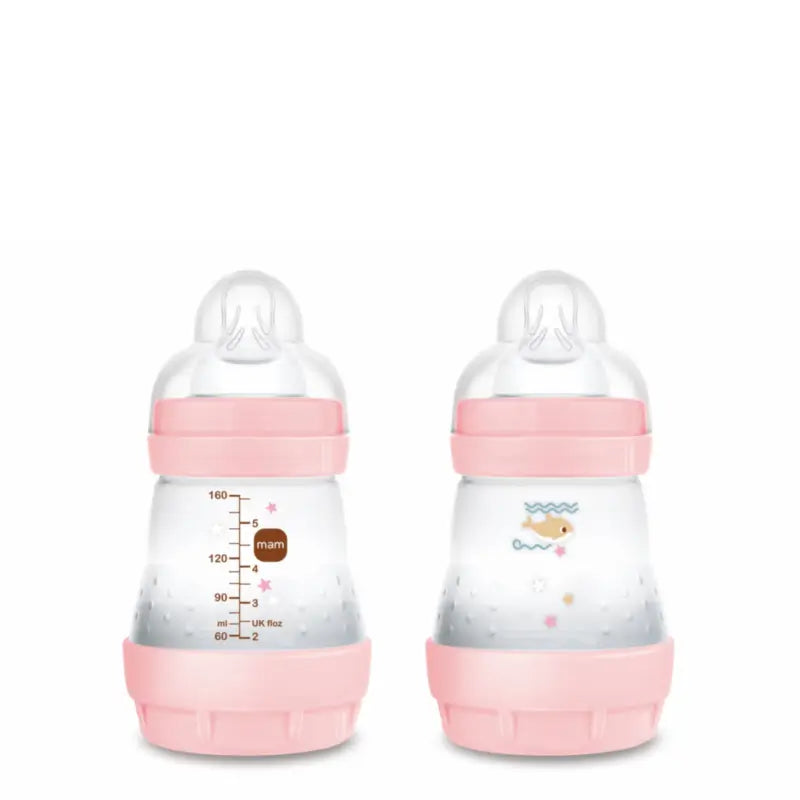 Mam Baby Easy Start Anti-Kolik-Flasche Hellrosa, 2X160Ml