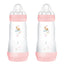 Mam Baby Easy Start Anti-Colic Flasche Hellrosa, 2X320Ml