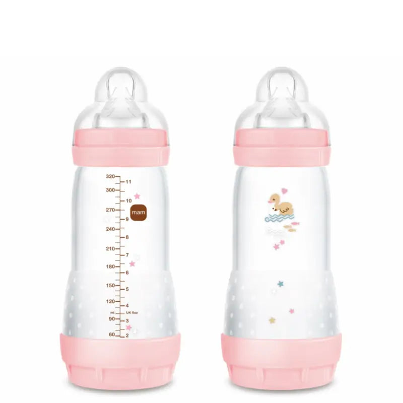 Mam Baby Easy Start Anti-Colic Flasche Hellrosa, 2X320Ml