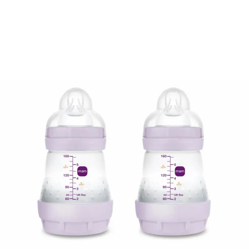 Mam Baby Easy Start Fütterung Flasche Anti-Colic Matt Rosa, 2X160Ml