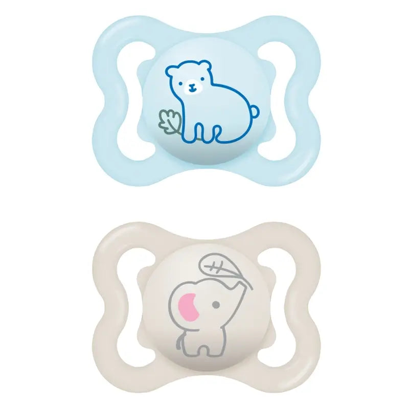 Mam Baby Schnuller Air Silikon Blau 2-6M, 2 Stück