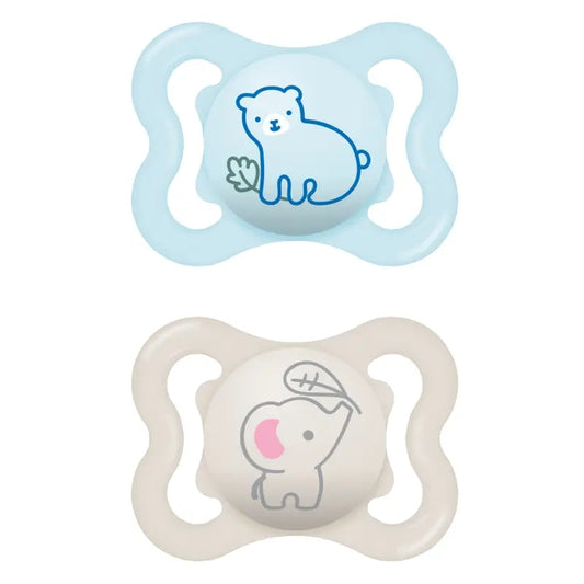 Mam Baby Schnuller Air Silikon Blau 2-6M, 2 Stück