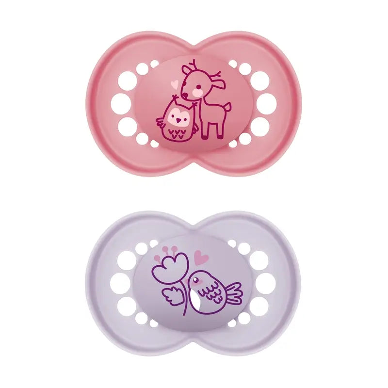 Mam Baby Original Silikon Schnuller Rosa +6M, 2 Stück