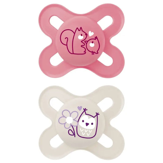 Mam Baby Schnuller Original Start Latex Tier rosa 0-2M, 2 Stück