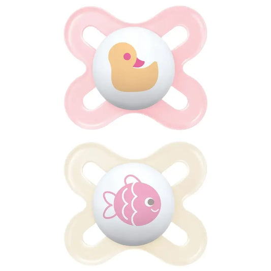 Mam Baby Schnuller Original Start Latex Rosa 0-2M, 2 Stück